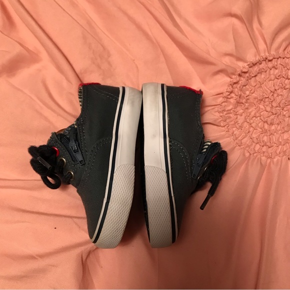 Poll Parrot Ahoy Toddler Aloha Nautical Theme Canvas Shoes Lace & Zip Navy sz 4M - Picture 11 of 16